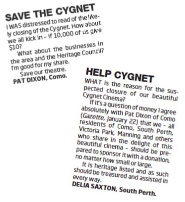 Southern Gazette, 29 January 2013 and 12 February 2013.